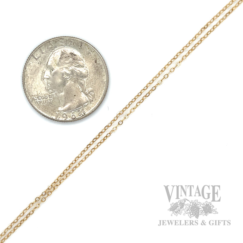Diamond Accented 18k Gold Slide Pendant Necklace