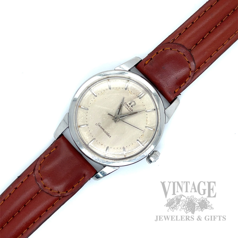 Vintage Men's Omega Seamaster Automatic Stainless Steel Watch – Circa 1955 – Caliber 500 Front View