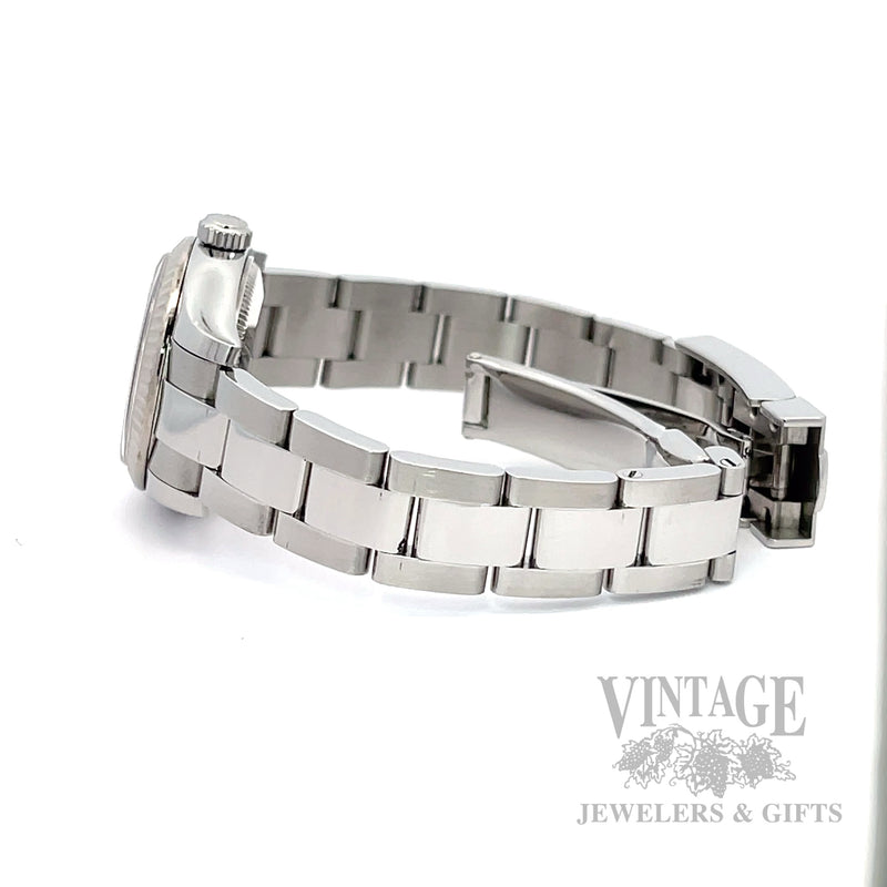 Pre-Owned Ladies Rolex Lady-Datejust 26 Silver Concentric Arabic Dial – Ref. 179174 – Box & Papers