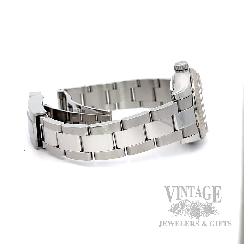 Pre-Owned Ladies Rolex Lady-Datejust 26 Silver Concentric Arabic Dial – Ref. 179174 – Box & Papers