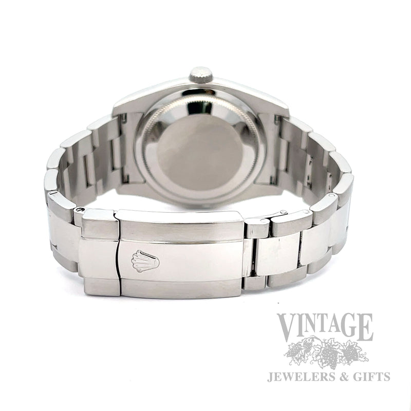 Pre-Owned Men's Rolex Datejust 36 Silver Dial Oyster Bracelet – Ref. 116200 – Box & Papers Back View