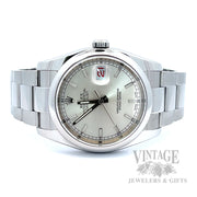 Pre-Owned Men's Rolex Datejust 36 Silver Dial Oyster Bracelet – Ref. 116200 – Box & Papers Front View