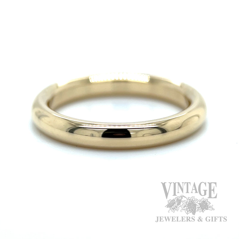 3 mm Comfort-Fit 14k Gold Half Round Ring Band