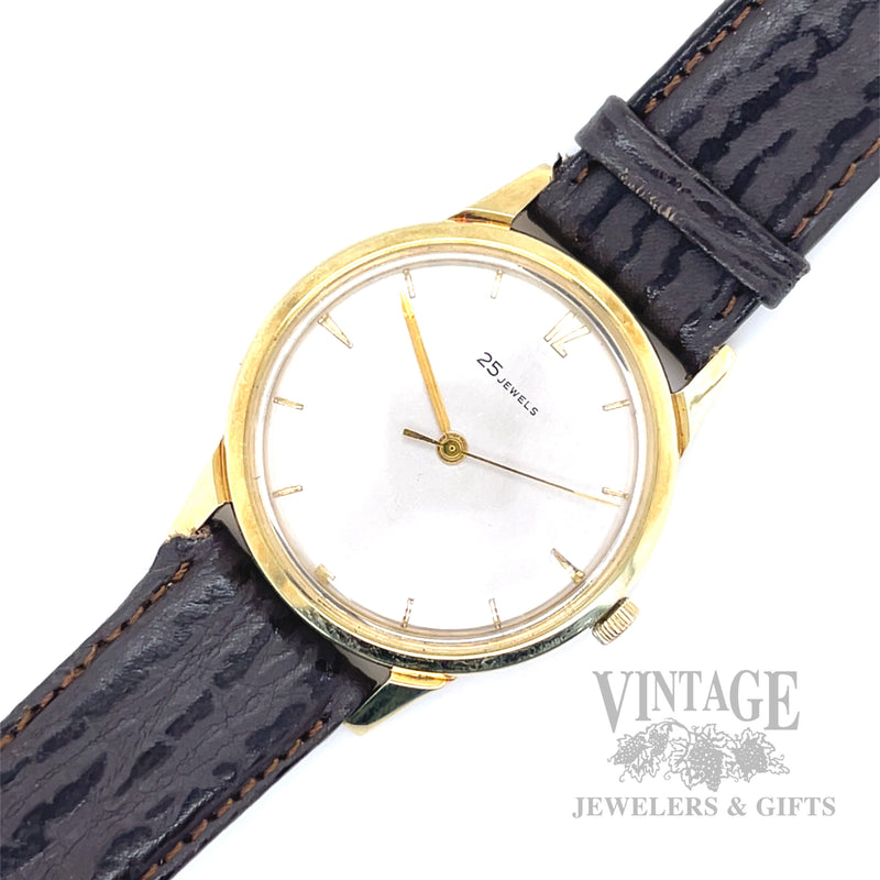 Vintage 14K Yellow Gold Automatic 25-Jewel Wristwatch – ETA 2456