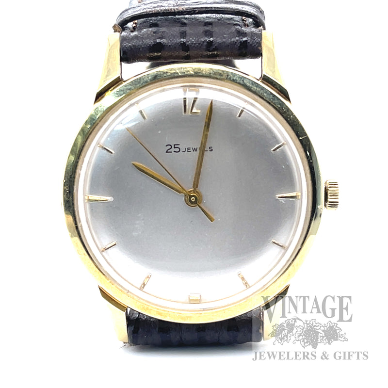 Vintage 14K Yellow Gold Automatic 25-Jewel Wristwatch – ETA 2456