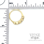 Four Stone 1.4 CTW Diamond 14k Gold Ring Scale View