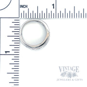 Diamond Multi-Row 14k White Gold Ring Band Scale View
