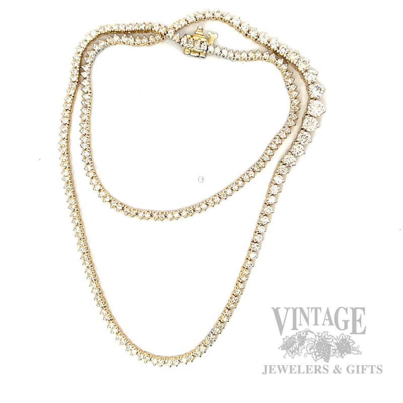 16.5" Riveria Natural Diamond 14k Gold Necklace Whole Necklace
