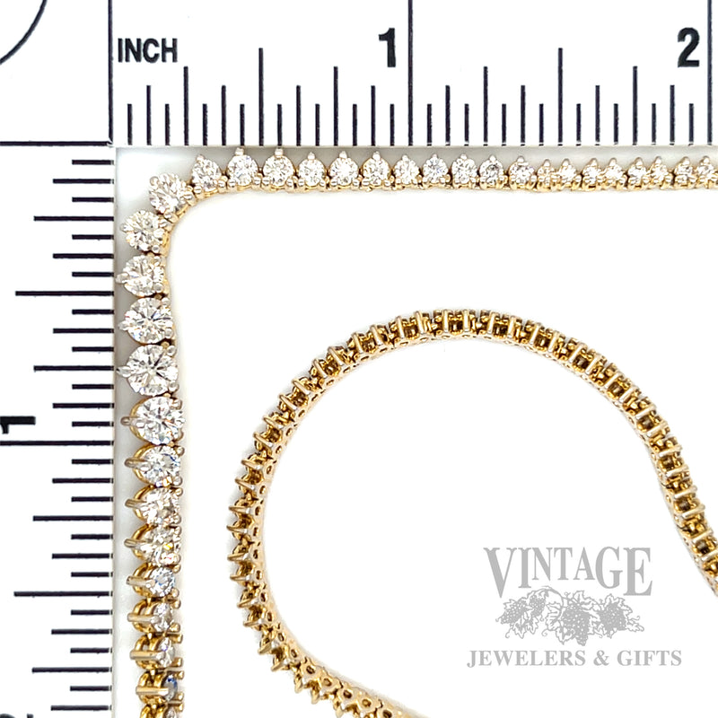 16.5" Riveria Natural Diamond 14k Gold Necklace Scale View