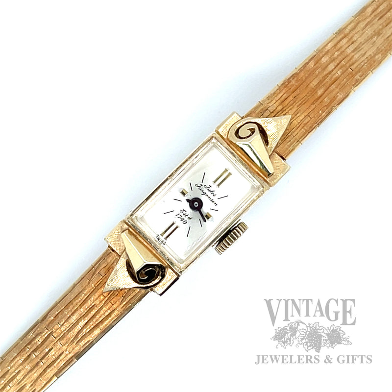 Vintage Jules Jurgensen 14K Gold Mechanical Ladies Watch – Original Box & Papers