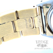 Vintage Rolex Oyster Perpetual Date 15505 Gold Shell Automatic Watch – Circa 1982 Pre-Owned Band Stamps