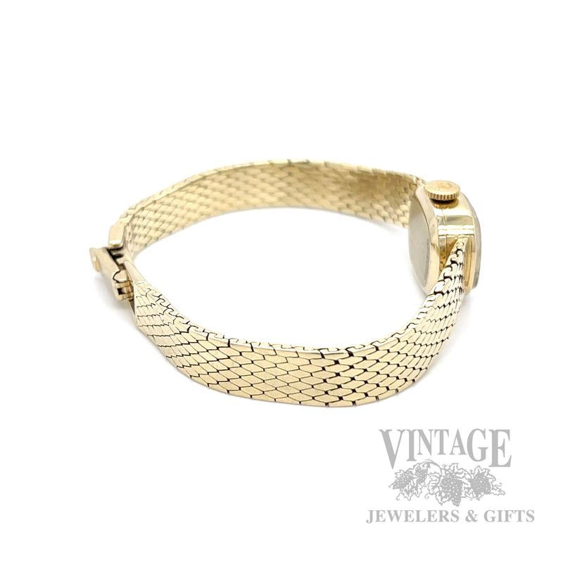 Vintage Rolex Ladies 14K Yellow Gold Mechanical Bracelet Watch – Circa 1960s Side