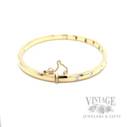 Tiffany & Co. Étoile 0.30 CTW Diamond 18K Gold & Platinum Hinged Bangle Bracelet Side