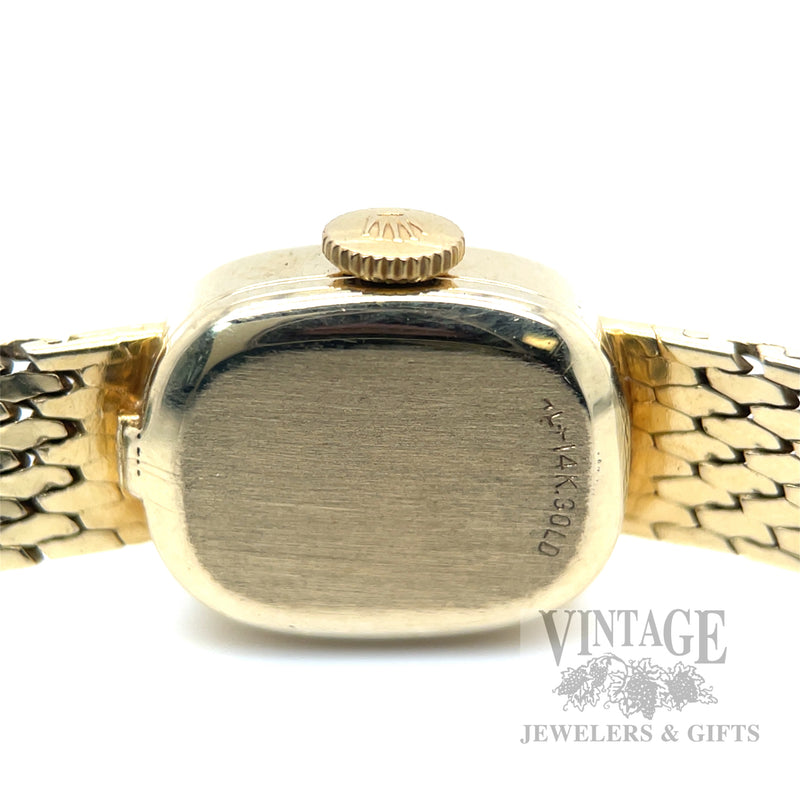 Vintage Rolex Ladies 14K Yellow Gold Mechanical Bracelet Watch – Circa 1960s Case Back
