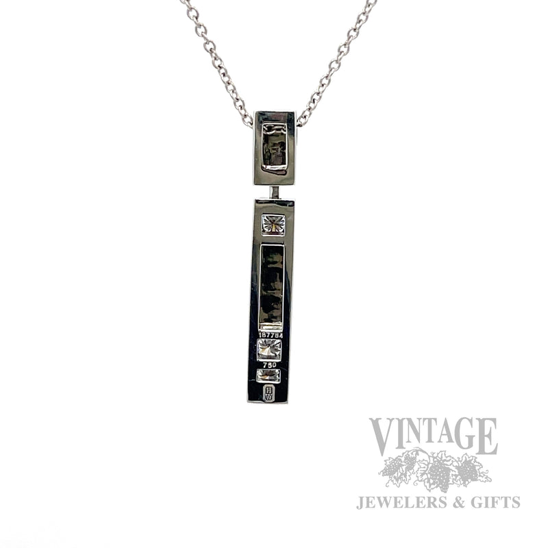 Harry Winston Diamond 18k White Gold Necklace Back View