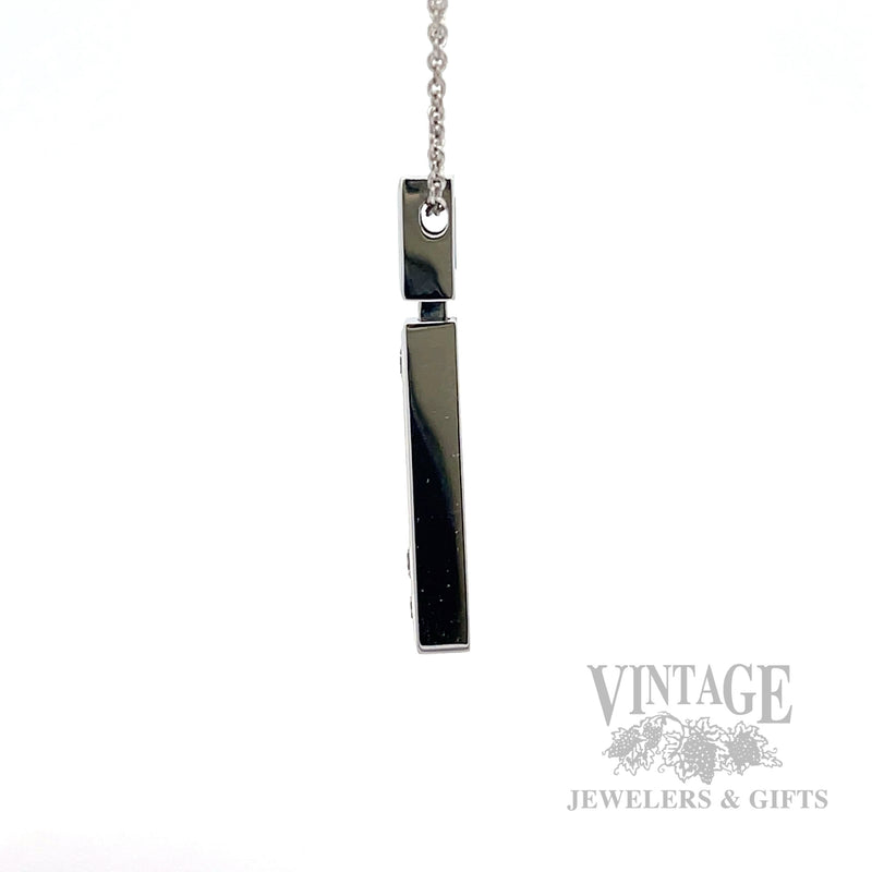 Harry Winston Diamond 18k White Gold Necklace Side View