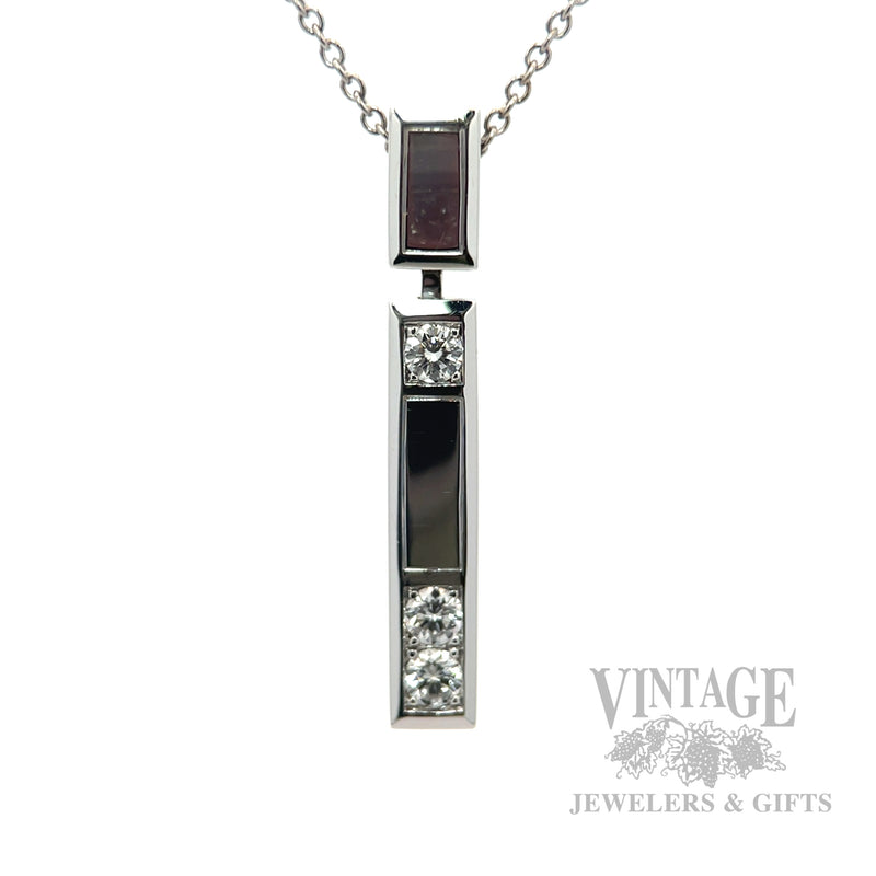 Harry Winston Diamond 18k White Gold Necklace Front View