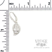 Five Stone Diamond 14k White Gold Ring Band Scale View