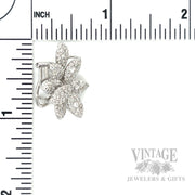Five Stone Diamond 14k White Gold Ring Band Scale View