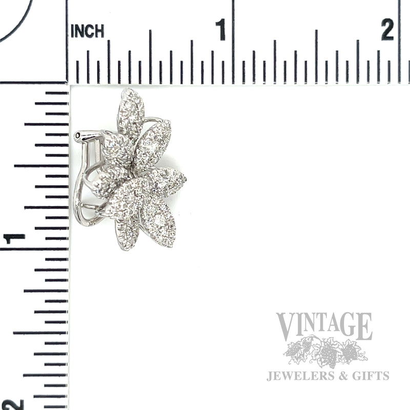 Five Stone Diamond 14k White Gold Ring Band Scale View