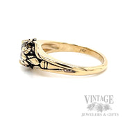 Vintage .75 Carat Natural Diamond 14k Gold Ring Scale View