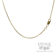 18" 14k Gold 1.8 mm Diamond Cut Cable Chain Necklace Front/Clasp View