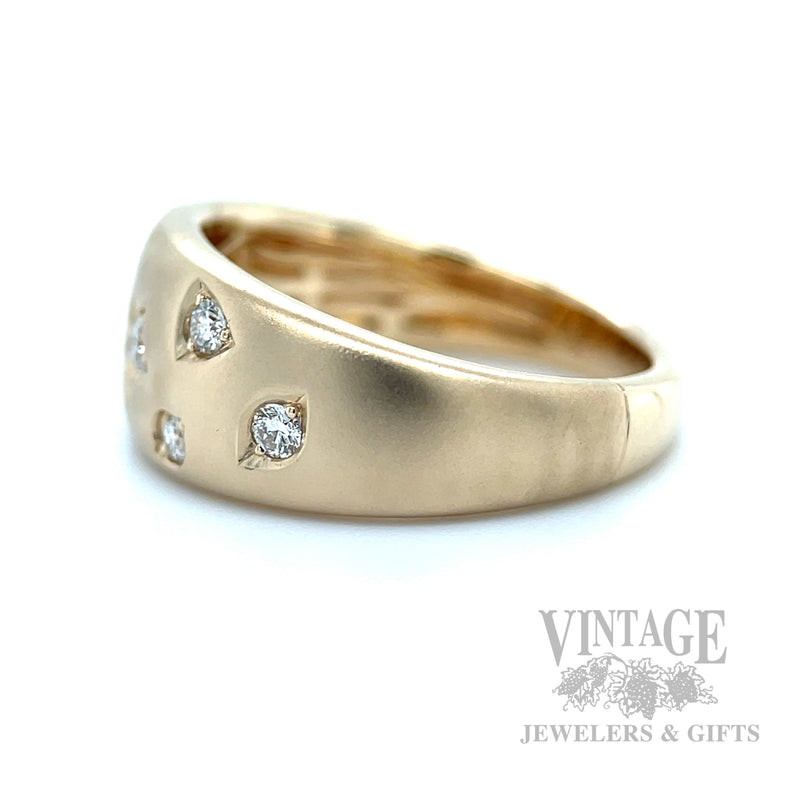 Satin Shapes Diamond 14k Gold Ring