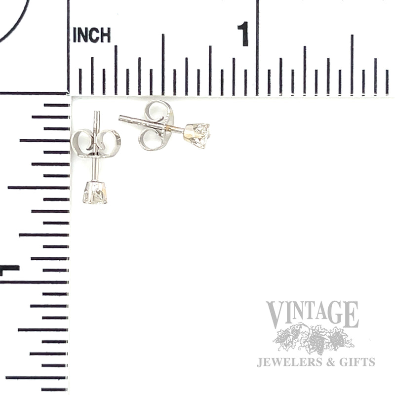 .18 Carat Diamond 14k White Gold Stud Earrings