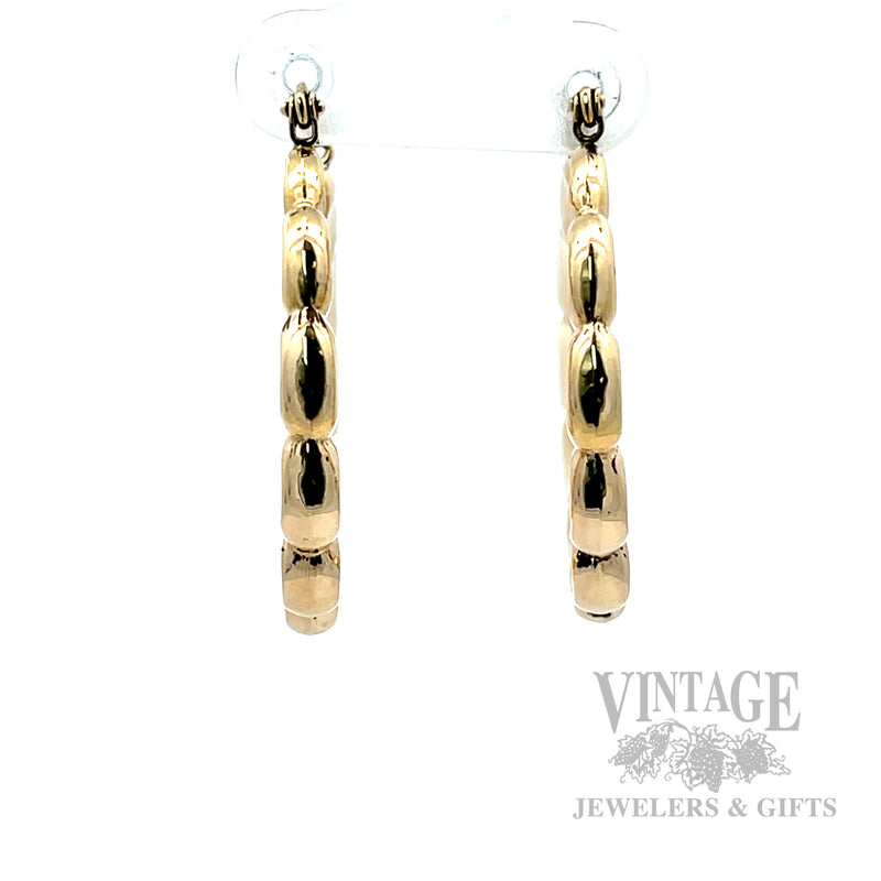 30 mm Petal Hoop 14k Gold Earrings