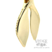Tiffany & Co. Elsa Peretti Whale Tail 18K Gold 17.5" Necklace side