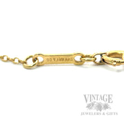 Tiffany & Co. Elsa Peretti Whale Tail 18K Gold 17.5" Necklace chain tag T&C