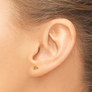 14 karat yellow gold Citrine 3mm stud Earrings