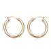 14ky Gold pierced tube hoop earrings