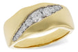 Torn diamond 14ky gold ring