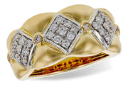 Quilted gold and .50 ctw diamond ring