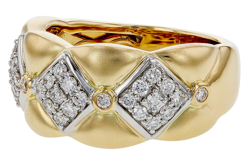 Quilted gold and .50 ctw diamond ring