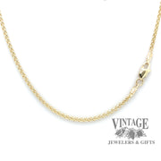 16” 14ky gold 1.7 mm wheat chain