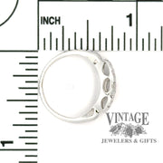 Floral and Triple Marquise Shaped Illusion Setting, 10KW gold band scale