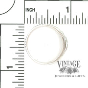 14 karat white gold marquise shape Illusion setting band with measurements