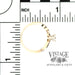 14 karat yellow gold scroll motif .29 carat diamond solitaire ring showing measurements