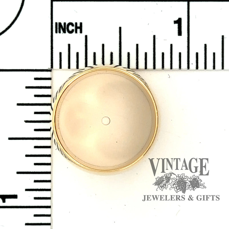 14mm Wide Domed 18K Yellow Gold