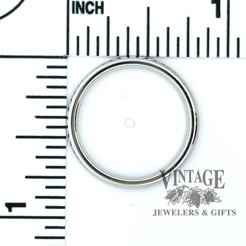 2mm Half Round Comfort Fit Wedding Band 14KW scale