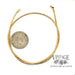 16.5” 1.7mm round spiral mesh 14 karat yellow gold choker necklace, shown with quarter for size reference