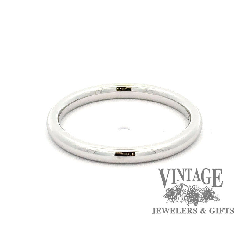 2mm Half Round Comfort Fit Wedding Band 14KW