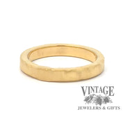 Hand forged 24K Gold Rustic Band