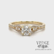 0.86 ctw natural diamond 14k gold engagement ring video