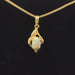 White opal set in 18k yellow gold pendant video