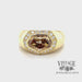 Shield shaped brown diamond 18ky gold ring video
