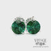 Seagreen 6mm round tourmaline 14KW gold martinis stud earrings. video