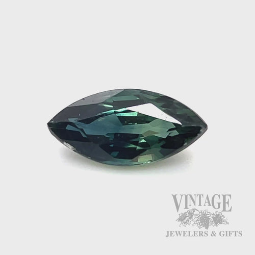 .73 Carat, Natural Teal Marquise Cut Australian Sapphire Video